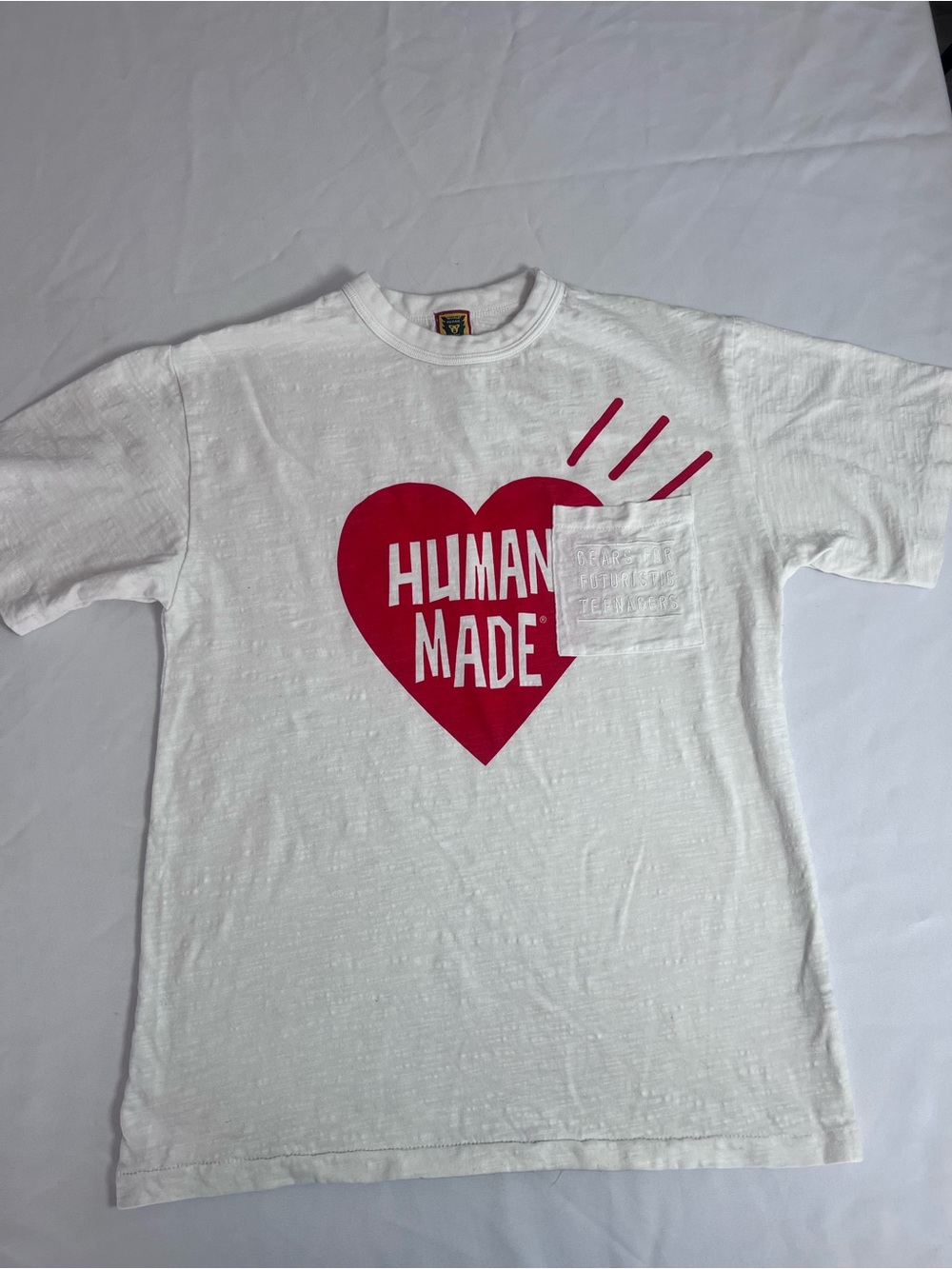 Human Made White Tee with Red Heart